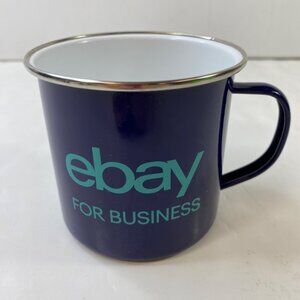Ebay For Business Blue Enamel Coffee Mug eBayana